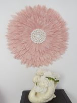 Pink Feather juju hat large