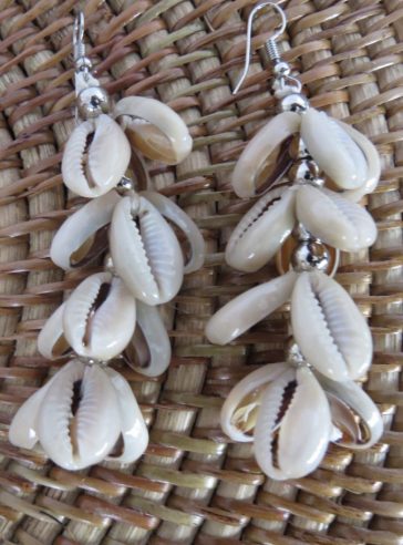 Bohemian Natural Cowrie Shell Drop Earrings