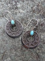 Circle drops with Turquoise