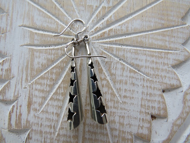 Sterling Silver Drop Earrings with Stars