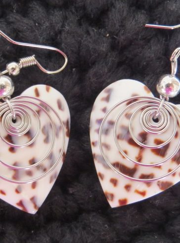 Heart Shaped Shell Earrings #3